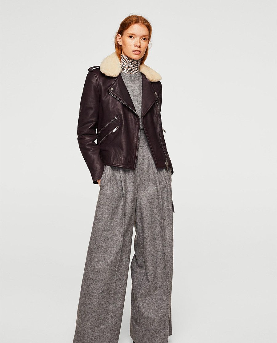 Sheepskin leather jacket