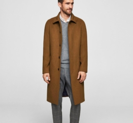 Lapels wool trench